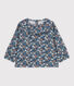 Blouse met lange mouwen met print van luchtig katoen voor baby's