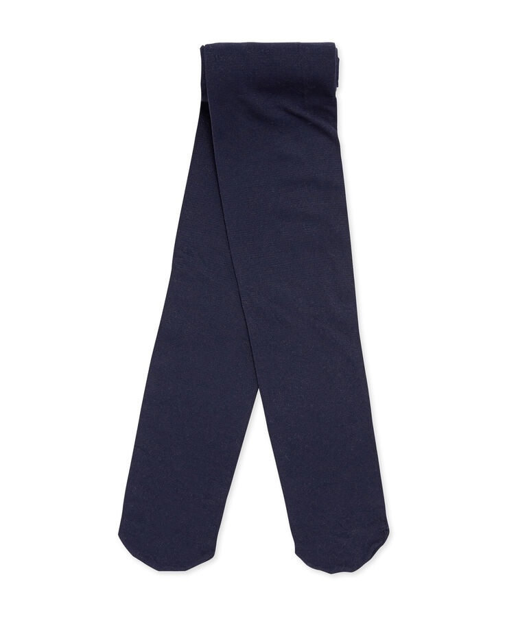 Meisjeskousenbroek in microvezel blauw