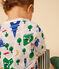 Katoenen babypyjama zonder voetjes met Parijsprint wit MARSHMALLOW/blauw MEDIEVAL