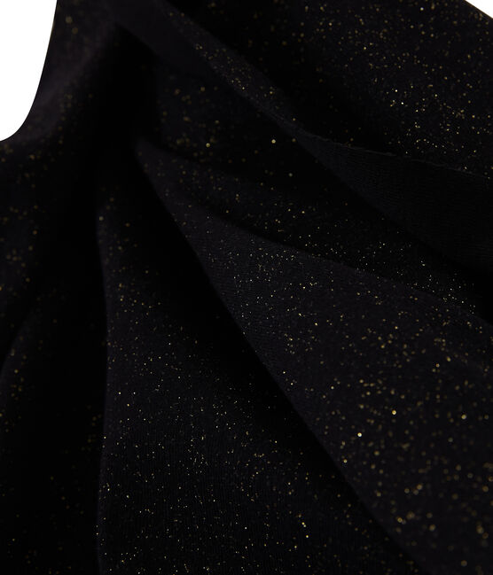 Echarpe brillante femme noir NOIR/jaune OR