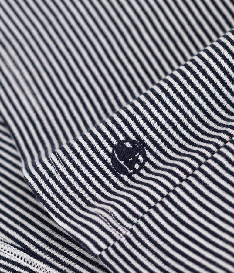 L'Iconique, katoenen T-shirt met rolkraagje voor dames blauw/wit