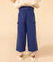 Lyocel-broek met wijde pijpen voor meisjes blauw INCOGNITO