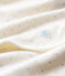 Drap de maternité bébé en côte blanc MARSHMALLOW/bleu ACIER