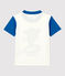 Tee-shirt manches courtes  enfant fille / gar&ccedil;on blanc/bleu