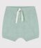 Short en bouclette éponge bébé vert HERBIER