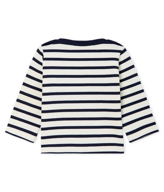 Marinière iconique bébé mixte beige COQUILLE/bleu SMOKING