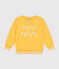 Sweatshirt en molleton enfant fille / garçon jaune DAISY