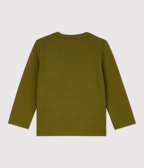 Katoenen T-shirt baby groen MILITARY