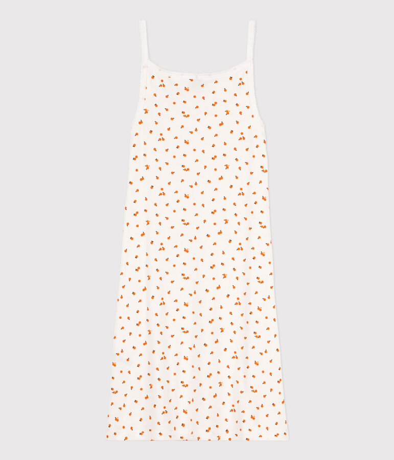 Katoenen babydoll voor dames wit/multicouleur