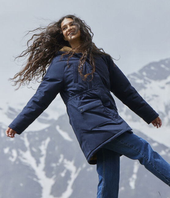 Met sherpa gevoerde parka voor Dames blauw SMOKING