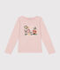 T-shirt met lange mouwen van ribstof voor meisjes