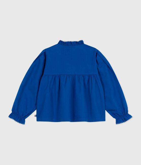 Blouse enfant en twill de coton manches longues unie OLYMPIC