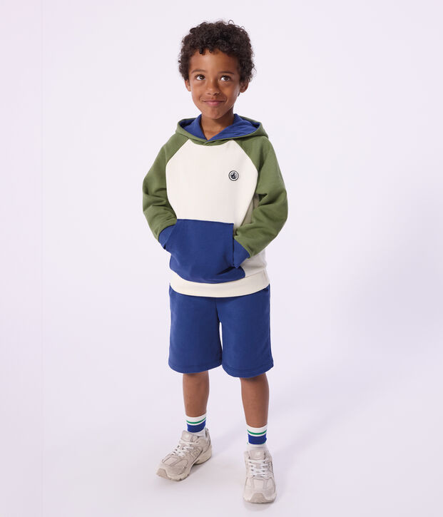 Katoenen hoodie voor kinderen ecru/multicouleur