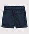 Korte geknoopte meisjesshort in keperstof blauw SMOKING