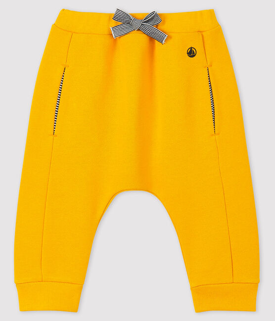 Pantalon bébé fille/garçon en molleton jaune BOUDOR