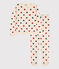 Pyjama cœur femme en coton blanc AVALANCHE/ MULTICO