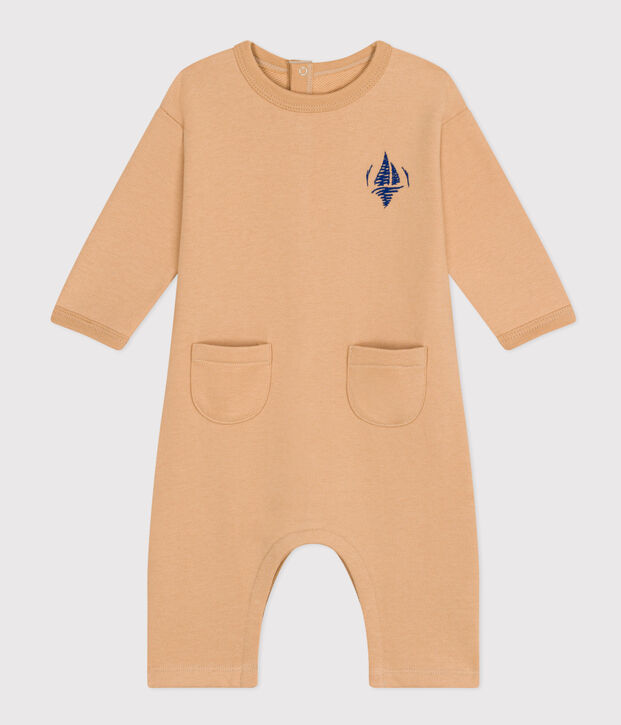 Lang pakje van molton voor baby's beige