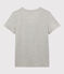 DE STRAIGHT-FIT, T-shirt voor dames met V-hals in katoen grijs BELUGA CHINE