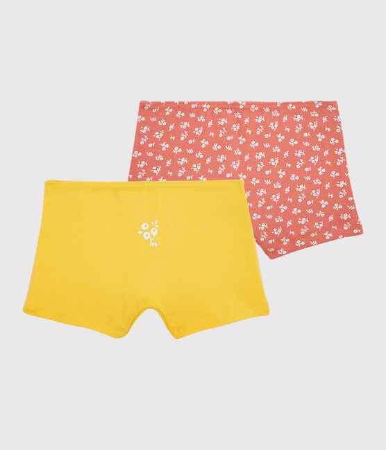 Lot de 2 shorties fleurs petite fille en coton variante 1