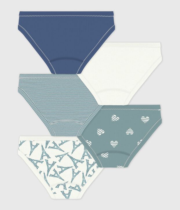 Lot de culottes enfant en coton imprim&eacute; multicouleur