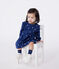 Katoenen babyjurkje met lange mouw en bloemenprint blauw MEDIEVAL/wit MULTICO