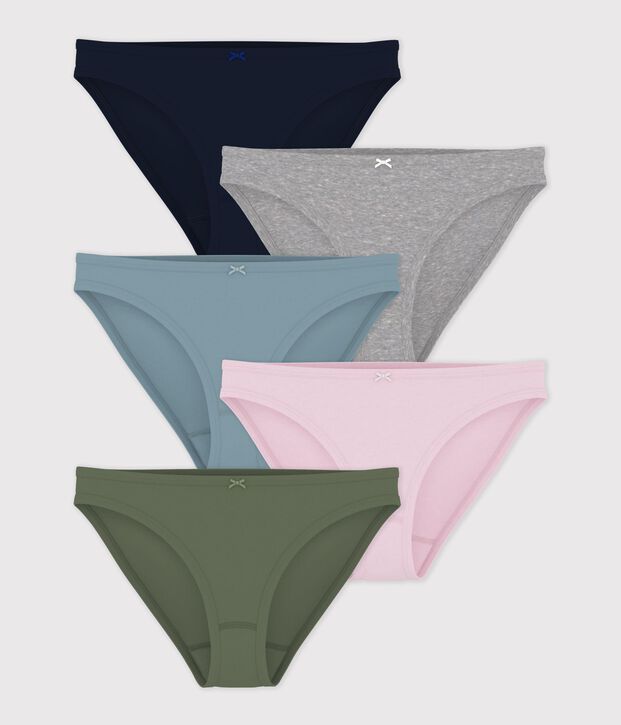 Setje met 3 katoenen damesslips multicouleur