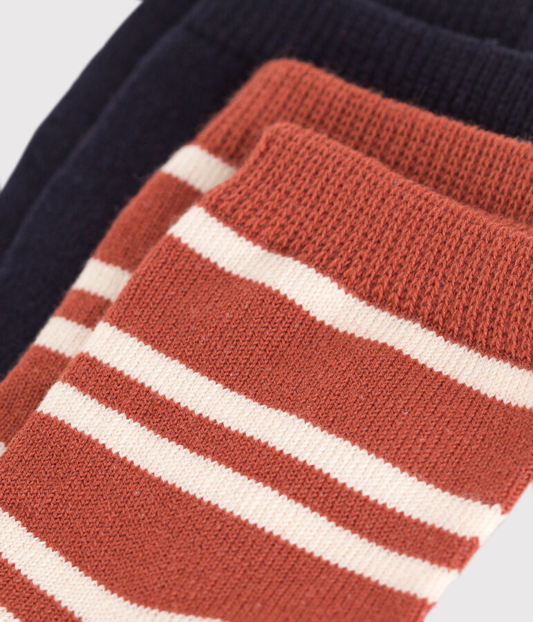 2 paires de chaussettes en coton rayures b&eacute;b&eacute; multicouleur