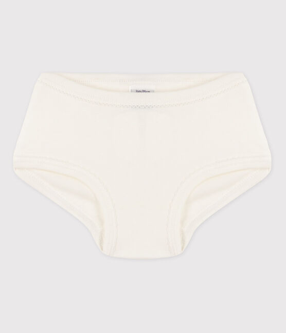 Culotte petite fille en coton blanc MARSHMALLOW