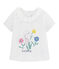 Effen T-shirt baby meisje wit MARSHMALLOW/wit MULTICO