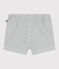 Seersucker short met strepen voor baby's wit MARSHMALLOW/blauw BRUT