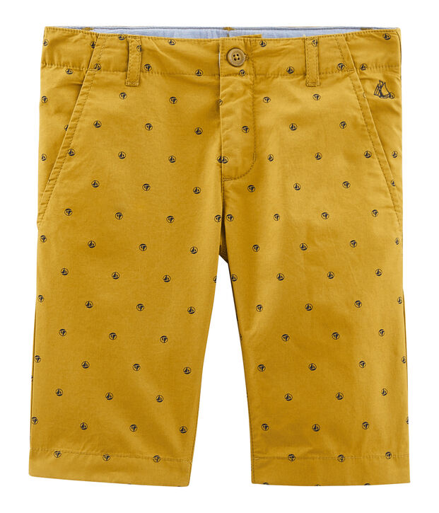 Korte broek jongens geel/beige
