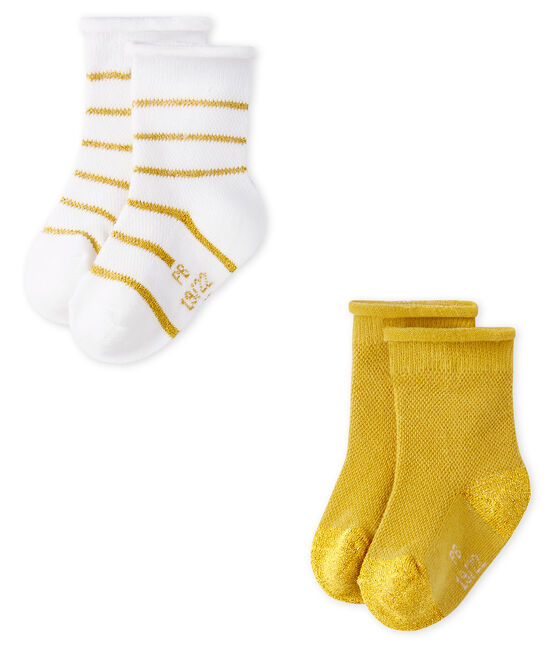 Set van 2 paar lichte sokken voor baby meisje variante 1