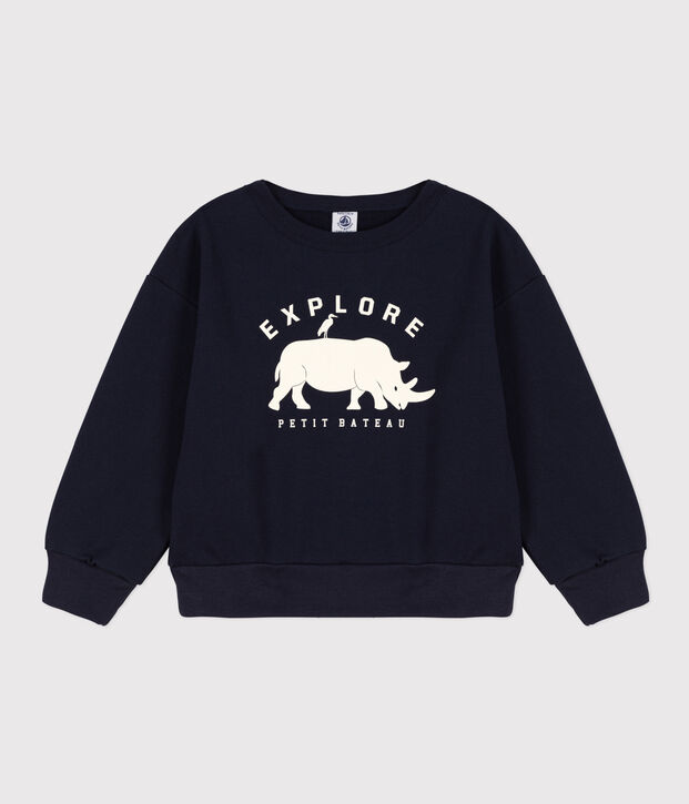 Sweater in molton voor jongens SMOKING