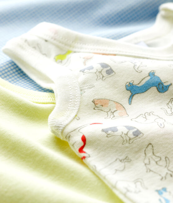 Lot de 3 bodies sans manches petit chiens bébé en coton biologique variante 1