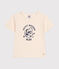 T-shirt met korte mouw van dunne jersey voor jongens ecru AVALANCHE
