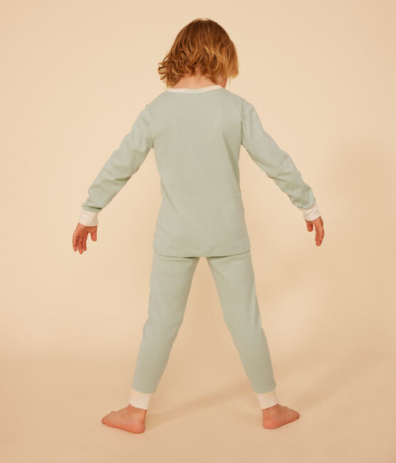 Pyjama uni en coton enfant vert HERBIER