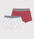 Set van 2 boxershorts voor jongens in katoen en elastaan