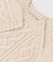 Pull tricot à torsades bébé en coton écru AVALANCHE