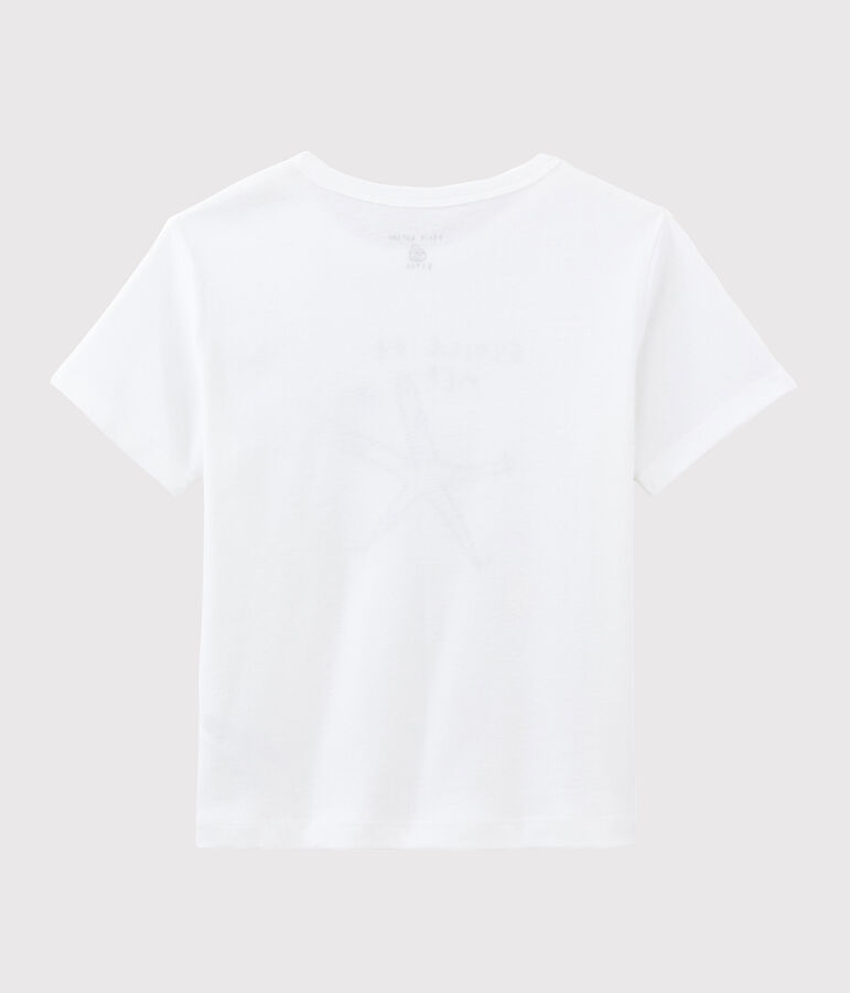 Tee shirt Serge Bloch enfant blanc ECUME