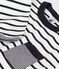 Gestreept T-shirt met lange mouwen in katoen voor baby's wit MARSHMALLOW/blauw SMOKING