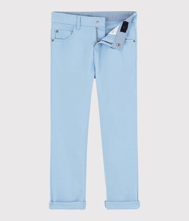 Twill broek voor jongens blauw