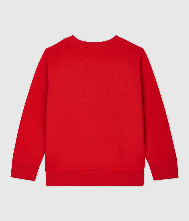 Molton jongens sweatshirt rood