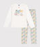 Pyjama en coton enfant blanc MARSHMALLOW/blanc MULTICO