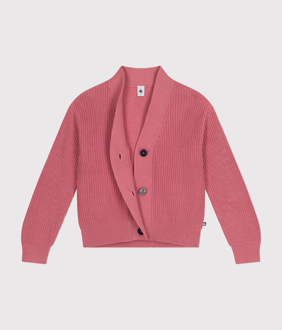 Katoenen damescardigan roze ROSEWOOD