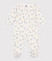 Katoenen babypyjama met busjesprint wit MARSHMALLOW/wit MULTICO