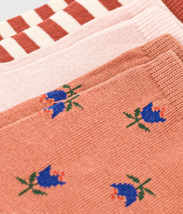 Set van 3 paar sokken met bloemen voor jongens en meisjes multicouleur