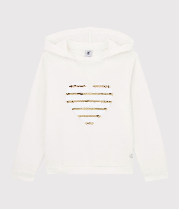 T-shirt met capuchon meisjes kinderen wit