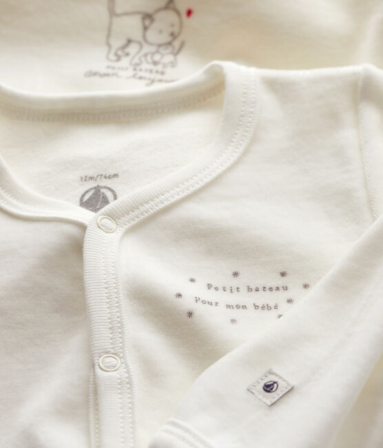 Lot de 2 dors-bien blanc bébé en velours variante 1