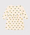 Jurk met lange mouwen in doorgestikte tubic met print voor baby's wit AVALANCHE/ MULTICO