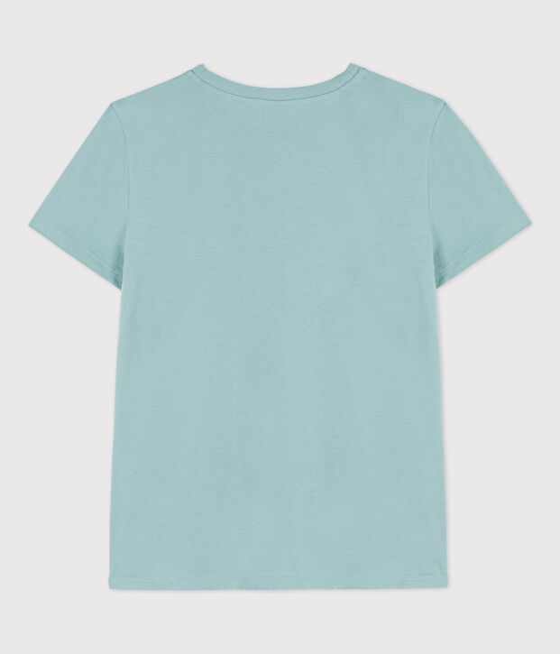 Tee-shirt LE DROIT col rond en coton Femme vert